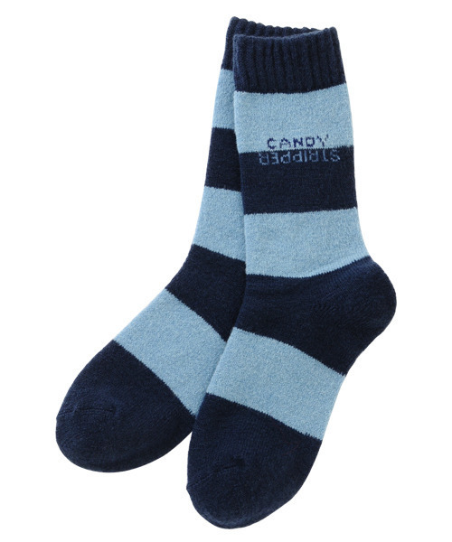 Candy Stripper（キャンディストリッパー）の「INVERSE LOGO BORDER ソックス（ソックス/靴下・レディース・ブラック/ネイビー/ピンク・FREE）」の3枚目の写真