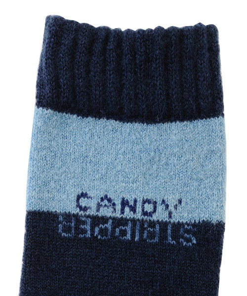 Candy Stripper（キャンディストリッパー）の「INVERSE LOGO BORDER ソックス（ソックス/靴下・レディース・ブラック/ネイビー/ピンク・FREE）」の9枚目の写真
