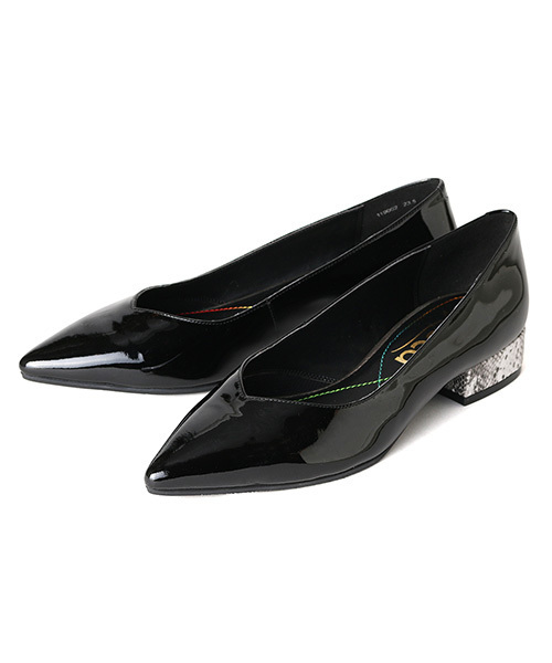 coca(ANDEX shoes product)(コカ)の「coca/ コカ ローヒール ポインテッドトゥ パンプス 119002(パンプス・レディース・ブラック/ホワイト/ベージュ/パープル・22.5cm/24.5cm/23.0cm/23.5cm/24.0cm/22cm)」の3枚目の写真