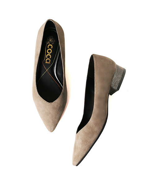 coca(ANDEX shoes product)(コカ)の「coca/ コカ ローヒール ポインテッドトゥ パンプス 119002(パンプス・レディース・ブラック/ホワイト/ベージュ/パープル・22.5cm/24.5cm/23.0cm/23.5cm/24.0cm/22cm)」の6枚目の写真