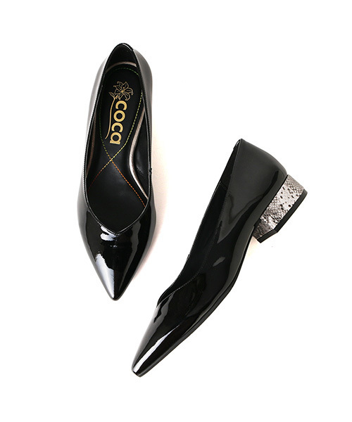 coca(ANDEX shoes product)(コカ)の「coca/ コカ ローヒール ポインテッドトゥ パンプス 119002(パンプス・レディース・ブラック/ホワイト/ベージュ/パープル・22.5cm/24.5cm/23.0cm/23.5cm/24.0cm/22cm)」の19枚目の写真