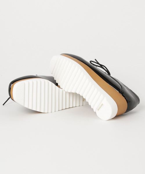 attagirl（アタガール）の「厚底 ウェッジヒール レースアップ シューズ（ドレスシューズ・レディース・ホワイト/ブラック/シルバー/ベージュ/ブラック系その他・L/LL/M/S）」の6枚目の写真