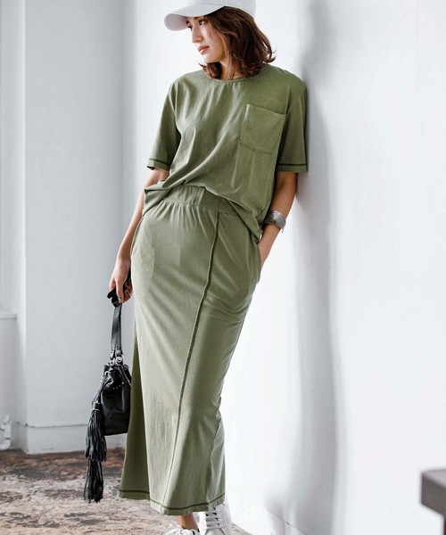 セール ２点セット 切替ロングスカートセットアップ スカート Geera ジーラ のファッション通販 Zozotown