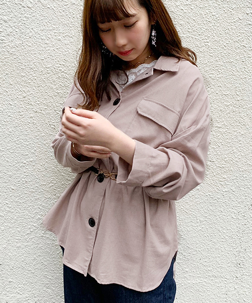 apres jour（アプレジュール）の「アソートビッグシャツ【ZOZOTOWN限定アイテム】（シャツ/ブラウス・レディース・その他/ライトベージュ/ベージュ/ラベンダー/モカ/ブラウン系その他/ナチュラル/ピンクベージュ・フリー）」の7枚目の写真