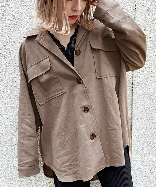 apres jour（アプレジュール）の「アソートビッグシャツ【ZOZOTOWN限定アイテム】（シャツ/ブラウス・レディース・その他/ライトベージュ/ベージュ/ラベンダー/モカ/ブラウン系その他/ナチュラル/ピンクベージュ・フリー）」の2枚目の写真