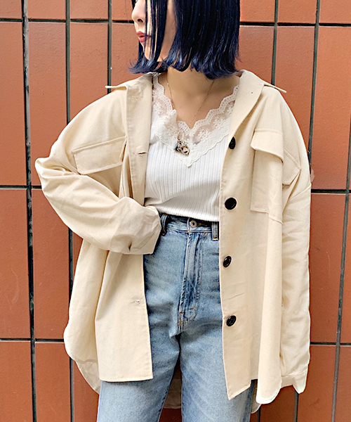 apres jour（アプレジュール）の「アソートビッグシャツ【ZOZOTOWN限定アイテム】（シャツ/ブラウス・レディース・その他/ライトベージュ/ベージュ/ラベンダー/モカ/ブラウン系その他/ナチュラル/ピンクベージュ・フリー）」の18枚目の写真