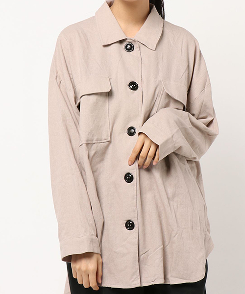 apres jour（アプレジュール）の「アソートビッグシャツ【ZOZOTOWN限定アイテム】（シャツ/ブラウス・レディース・その他/ライトベージュ/ベージュ/ラベンダー/モカ/ブラウン系その他/ナチュラル/ピンクベージュ・フリー）」の9枚目の写真