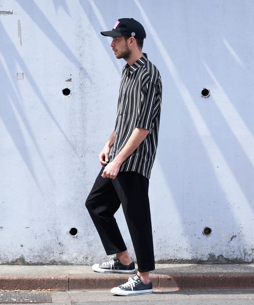 Luv maison（ラブメゾン）の「マルチストライプビッグシャツ（シャツ/ブラウス・メンズ・ホワイト/ブラック・M/L）」の22枚目の写真