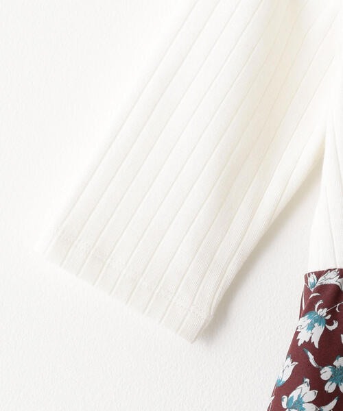 green label relaxing（グリーンレーベルリラクシング）の「【キッズ】ハリヌキ×フラワー柄ワンピース（ワンピース・キッズ・ネイビー/オフホワイト・105/115/125/135）」の5枚目の写真