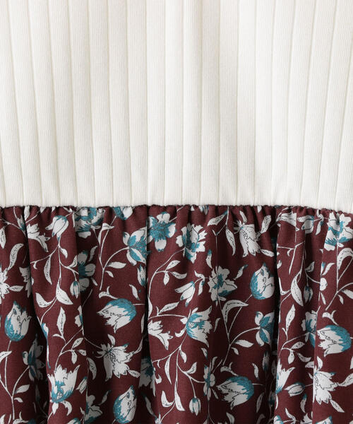 green label relaxing（グリーンレーベルリラクシング）の「【キッズ】ハリヌキ×フラワー柄ワンピース（ワンピース・キッズ・ネイビー/オフホワイト・105/115/125/135）」の8枚目の写真