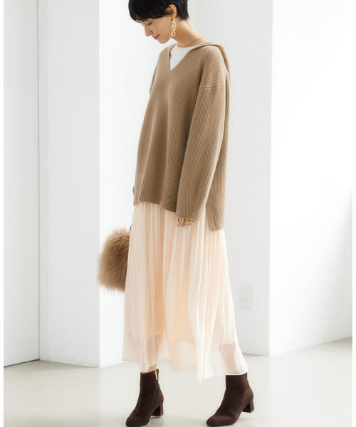 green label relaxing（グリーンレーベルリラクシング）の「FFC ヨウリュウ ギャザー スカート ※（スカート・レディース・ブラック/ブラウン/ナチュラル/ターコイズブルー・36/38）」の11枚目の写真