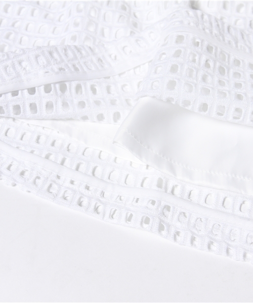 B:MING by BEAMS（ビーミングバイビームス）の「ビーミング by ビームス / ウィンドーレーススカート（スカート・レディース・ホワイト/ネイビー・SMALL/MEDIUM）」の7枚目の写真