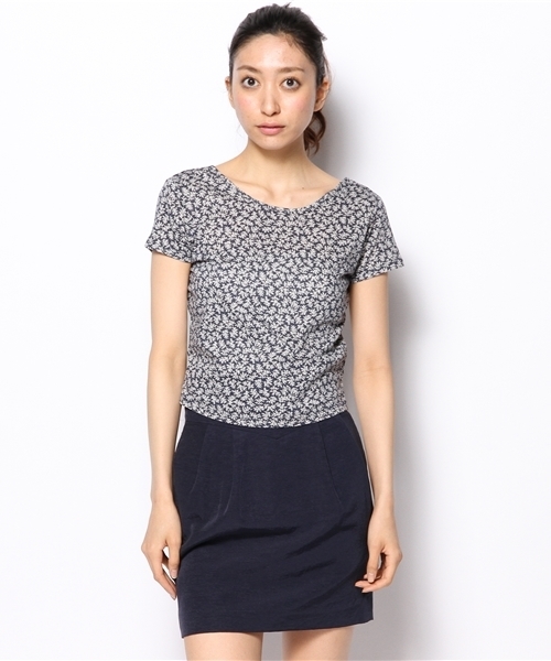 Kastane(カスタネ)の「【Kastane】背中開きショートT(Tシャツ/カットソー・レディース・ブラック系その他/ブルー系その他・FREE)」の4枚目の写真