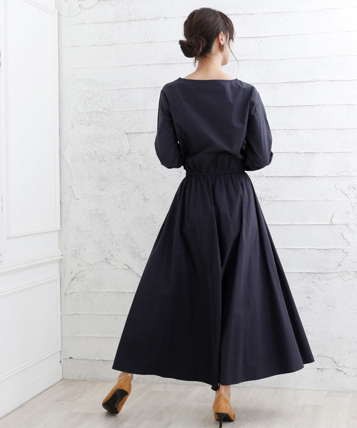 Girly Doll（ガーリードール）の「ウエストブラウジング ワンピース（ワンピース・レディース・ネイビー/ブルー系その他/キャメル/イエロー系その他・FREE）」の7枚目の写真