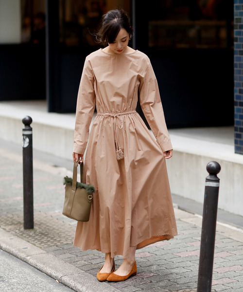 Girly Doll（ガーリードール）の「ウエストブラウジング ワンピース（ワンピース・レディース・ネイビー/ブルー系その他/キャメル/イエロー系その他・FREE）」の19枚目の写真