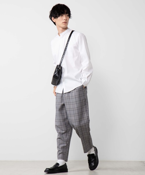 WEGO（ウィゴー）の「WEGO/ストレッチブロードバンドカラーポプリンシャツ（シャツ/ブラウス・メンズ・ホワイト/ブラック/ベージュ・MEDIUM/LARGE）」の6枚目の写真