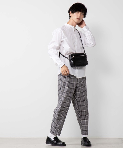 WEGO（ウィゴー）の「WEGO/ストレッチブロードバンドカラーポプリンシャツ（シャツ/ブラウス・メンズ・ホワイト/ブラック/ベージュ・MEDIUM/LARGE）」の7枚目の写真