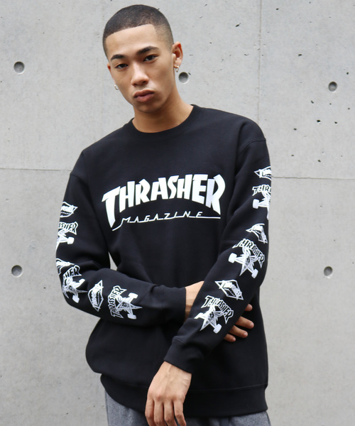 THRASHER(スラッシャー)の「THRASHER/スラッシャー MULTI-E CREW SWEAT スウェットトレーナー(スウェット・メンズ・ホワイト/ブラック/パープル/レッド・M/L/XL)」の4枚目の写真