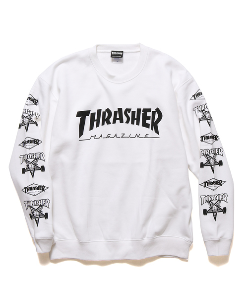 THRASHER(スラッシャー)の「THRASHER/スラッシャー MULTI-E CREW SWEAT スウェットトレーナー(スウェット・メンズ・ホワイト/ブラック/パープル/レッド・M/L/XL)」の13枚目の写真