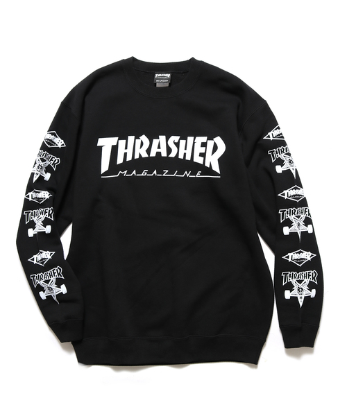 THRASHER(スラッシャー)の「THRASHER/スラッシャー MULTI-E CREW SWEAT スウェットトレーナー(スウェット・メンズ・ホワイト/ブラック/パープル/レッド・M/L/XL)」の12枚目の写真