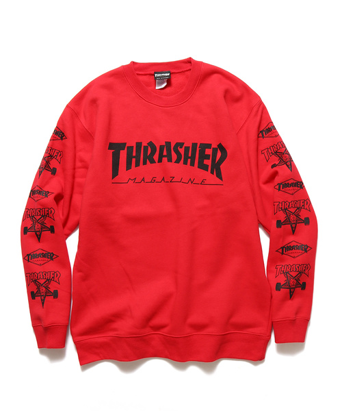 THRASHER(スラッシャー)の「THRASHER/スラッシャー MULTI-E CREW SWEAT スウェットトレーナー(スウェット・メンズ・ホワイト/ブラック/パープル/レッド・M/L/XL)」の10枚目の写真