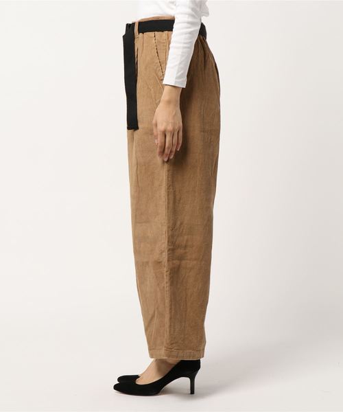 STYLEBLOCK（スタイルブロック）の「コーデュロイベルト付きワイドパンツ（その他パンツ・レディース・ベージュ/キャメル/ブラウン/チャコールグレー・M）」の6枚目の写真