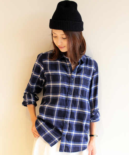 BEAUTY&YOUTH UNITED ARROWS(ビューティーアンドユースユナイテッドアローズ)の「BYBC ∵ネルチェックシャツ◆(シャツ/ブラウス・レディース・オフホワイト/ネイビー/レッド/その他1/その他2・SMALL/MEDIUM)」の3枚目の写真