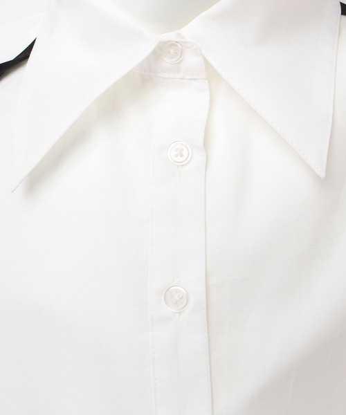 WEGO（ウィゴー）の「WEGO/メタルポイントリボン付き付け襟（付け襟・レディース・ホワイト・FREE）」の4枚目の写真