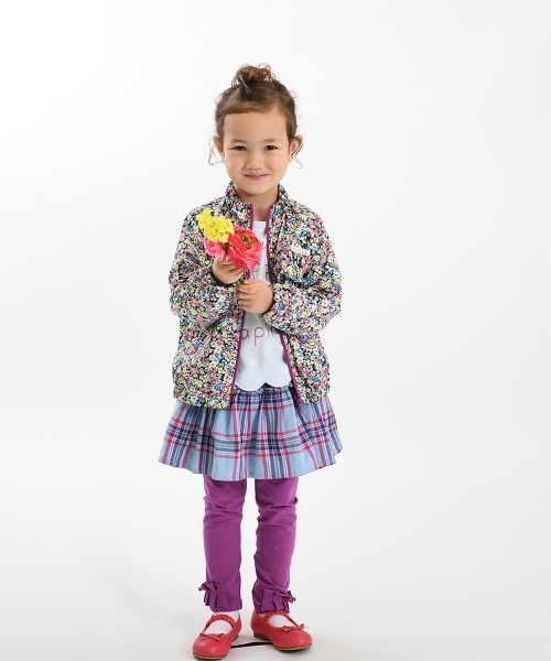 trois lapins kp（トロワラパンケーピー）の「タフタのウインドブレーカー（ナイロンジャケット・キッズ・サックスブルー/ブルー系その他・150cm/160cm/140cm）」の7枚目の写真