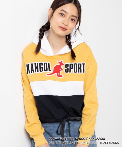 KANGOL（カンゴール）の「∴WEGO/KANGOL SPORT別注カラードロストパーカー（パーカー・レディース・グリーン/レッド/ブラック/イエロー/ブルー・FREE）」の5枚目の写真