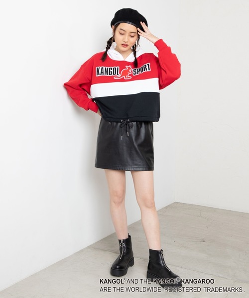 KANGOL（カンゴール）の「∴WEGO/KANGOL SPORT別注カラードロストパーカー（パーカー・レディース・グリーン/レッド/ブラック/イエロー/ブルー・FREE）」の15枚目の写真