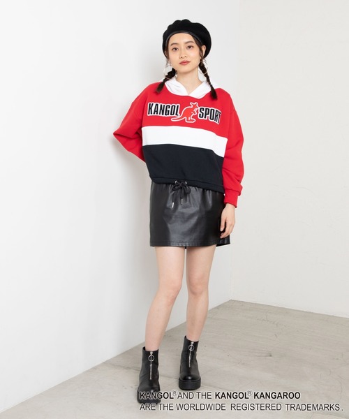 KANGOL（カンゴール）の「∴WEGO/KANGOL SPORT別注カラードロストパーカー（パーカー・レディース・グリーン/レッド/ブラック/イエロー/ブルー・FREE）」の11枚目の写真