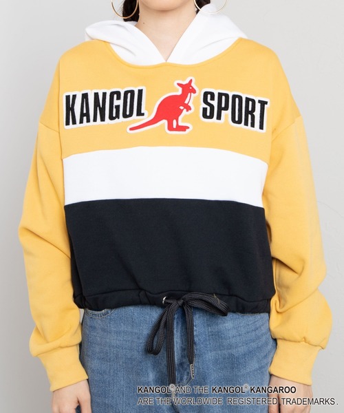 KANGOL（カンゴール）の「∴WEGO/KANGOL SPORT別注カラードロストパーカー（パーカー・レディース・グリーン/レッド/ブラック/イエロー/ブルー・FREE）」の8枚目の写真