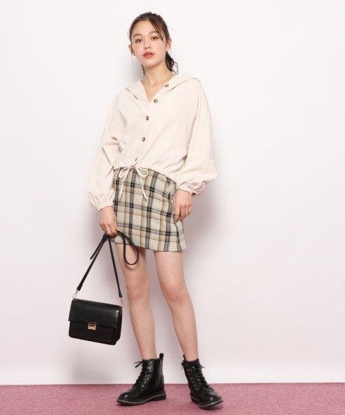 Heather（ヘザー）の「コーデュロイフードシャツ 873478（シャツ