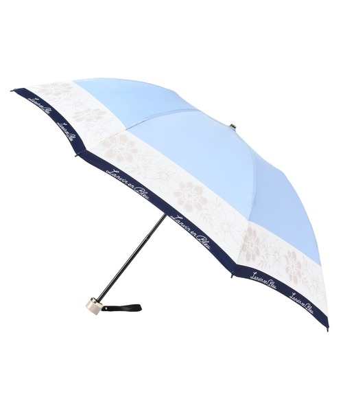 新品【ランバン】晴雨兼用折りたたみ日傘 フラワープリント 大判 LANVIN COLLECTION（ランバンコレクション）晴雨兼用折りたたみ