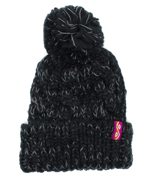 チチカカ(チチカカ)の「ペルーテープMIXニッティングキャップ(ニットキャップ/ビーニー・レディース・ブラック/カーキ/ネイビー/イエロー/レッド・FREE)」の2枚目の写真