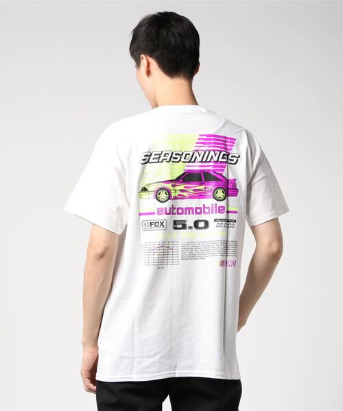 SEASONING(シーズニング)の「seasoning / GIONO S/S TEE AUTOMOBILE(Tシャツ/カットソー・メンズ・ホワイト/ブラック・MEDIUM/LARGE/X-LARGE)」の3枚目の写真