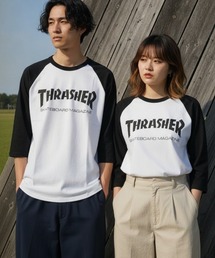 MAG LOGO RAGLAN 3/4 SLEEVE T-SHIRTS / THRASHER スラッシャー 7分丈 ラグランスリーブ スケボー ストリート ロンT ユニセックス ロゴプリント