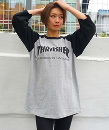 THRASHER | MAG LOGO RAGLAN 3/4 SLEEVE T-SHIRTS / スラッシャー 7分T ロンT ユニセックス ロゴプリント(Tシャツ/カットソー)