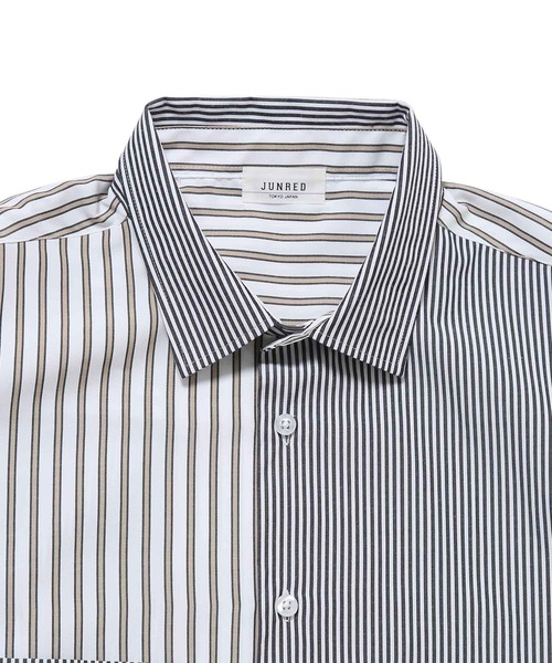 JUNRED（ジュンレッド）の「ストライプスウィッチシャツ（シャツ/ブラウス・メンズ・ブルー/グレー・L/M）」の12枚目の写真