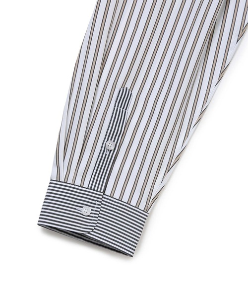 JUNRED（ジュンレッド）の「ストライプスウィッチシャツ（シャツ/ブラウス・メンズ・ブルー/グレー・L/M）」の11枚目の写真