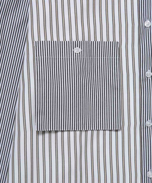 JUNRED（ジュンレッド）の「ストライプスウィッチシャツ（シャツ/ブラウス・メンズ・ブルー/グレー・L/M）」の9枚目の写真