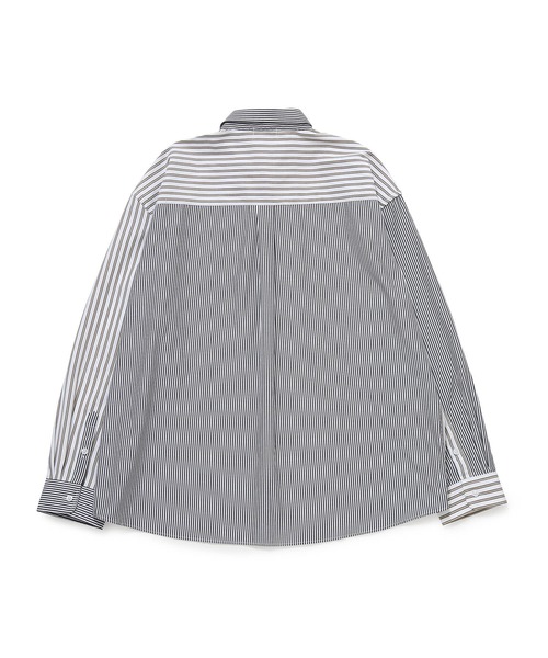 JUNRED（ジュンレッド）の「ストライプスウィッチシャツ（シャツ/ブラウス・メンズ・ブルー/グレー・L/M）」の7枚目の写真