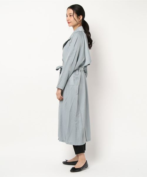 KOBE LETTUCE（コウベレタス）の「シャイニーツイルトレンチコート（トレンチコート・レディース・ベージュ/カーキ/ブルー/アイボリー・FREE）」の7枚目の写真