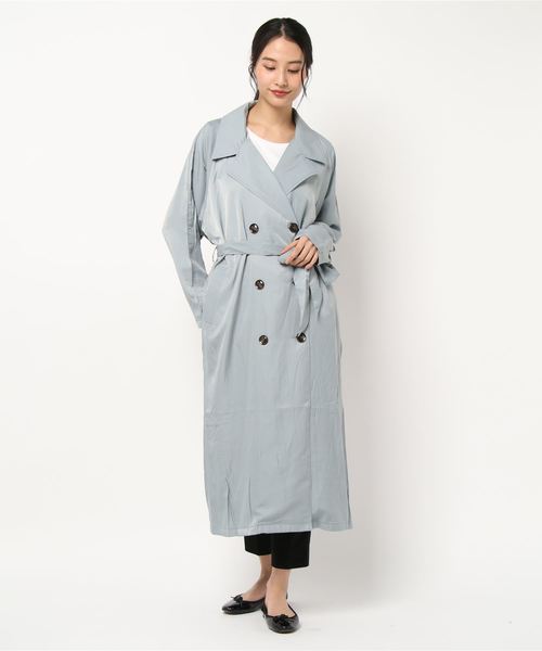 KOBE LETTUCE（コウベレタス）の「シャイニーツイルトレンチコート（トレンチコート・レディース・ベージュ/カーキ/ブルー/アイボリー・FREE）」の10枚目の写真
