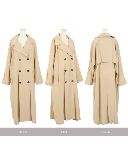 KOBE LETTUCE（コウベレタス）の「シャイニーツイルトレンチコート（トレンチコート・レディース・ベージュ/カーキ/ブルー/アイボリー・FREE）」の14枚目の写真