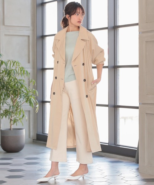 KOBE LETTUCE（コウベレタス）の「シャイニーツイルトレンチコート（トレンチコート・レディース・ベージュ/カーキ/ブルー/アイボリー・FREE）」の12枚目の写真