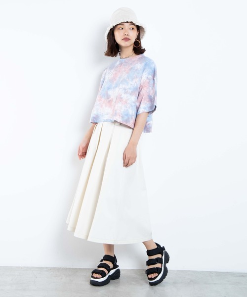 WEGO（ウィゴー）の「WEGO/タイダイワイドショートTシャツ（Tシャツ/カットソー・レディース・ピンク/パープル/ブルー・FREE）」の17枚目の写真