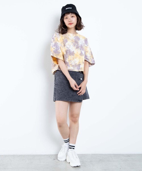 WEGO（ウィゴー）の「WEGO/タイダイワイドショートTシャツ（Tシャツ/カットソー・レディース・ピンク/パープル/ブルー・FREE）」の13枚目の写真