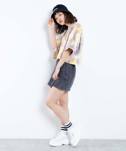 WEGO（ウィゴー）の「WEGO/タイダイワイドショートTシャツ（Tシャツ/カットソー・レディース・ピンク/パープル/ブルー・FREE）」の8枚目の写真